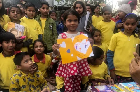 Schoolchildren at a rural school supported by Bright Pines Foundation